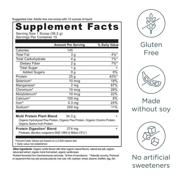 Multi Protein Plant-Based Vanilla – Dr. Jockers Store